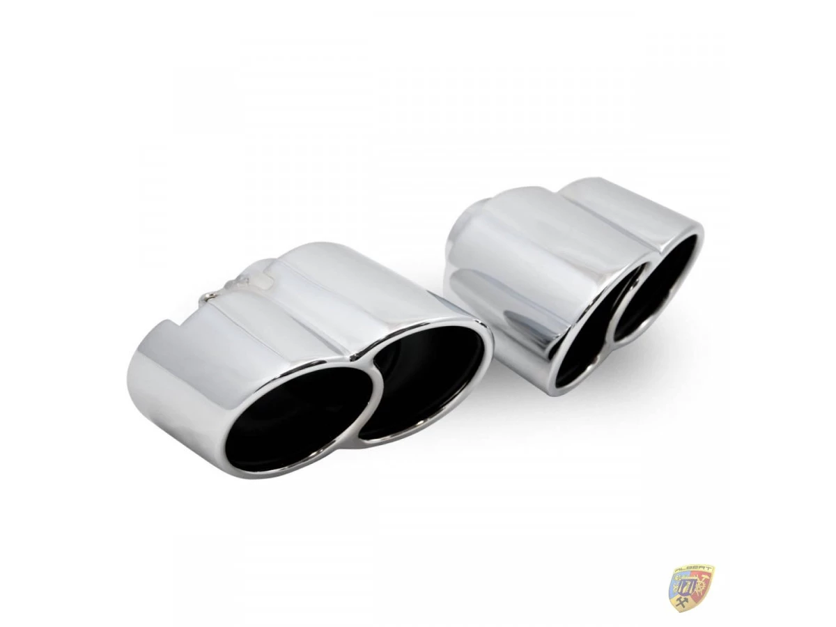 996 Carrera tailpipes in GT2 look, highly polished stainless steel Porsche 911 – Albert Motorsport