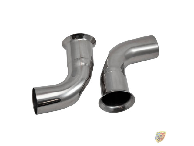 Terminali di scarico Carrera 996 in acciaio inox look GT2 lucidato Porsche 911 2