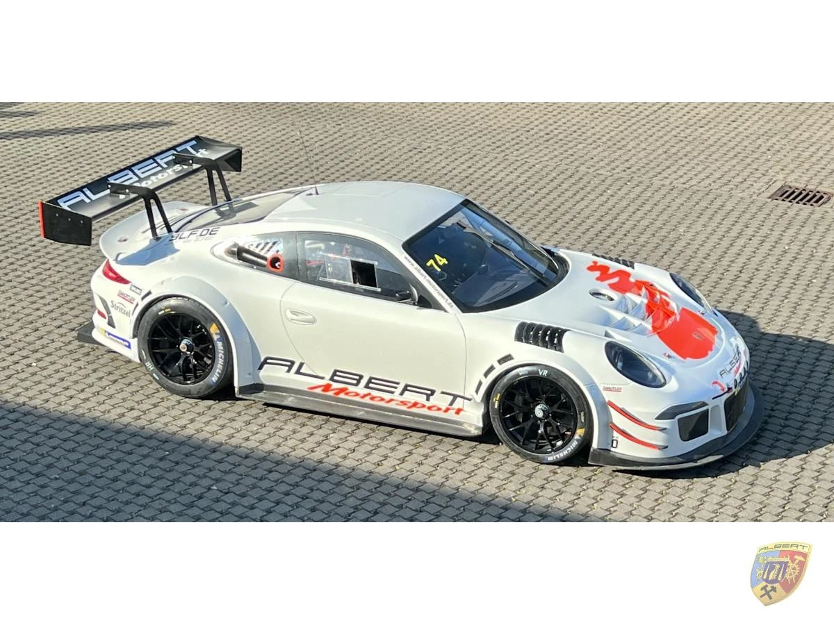 996 997 991 GT3 R Spoiler posteriore a collo di cigno, fibra di carbonio, deportanza massima 200 x 36 cm | Albert Motorsport