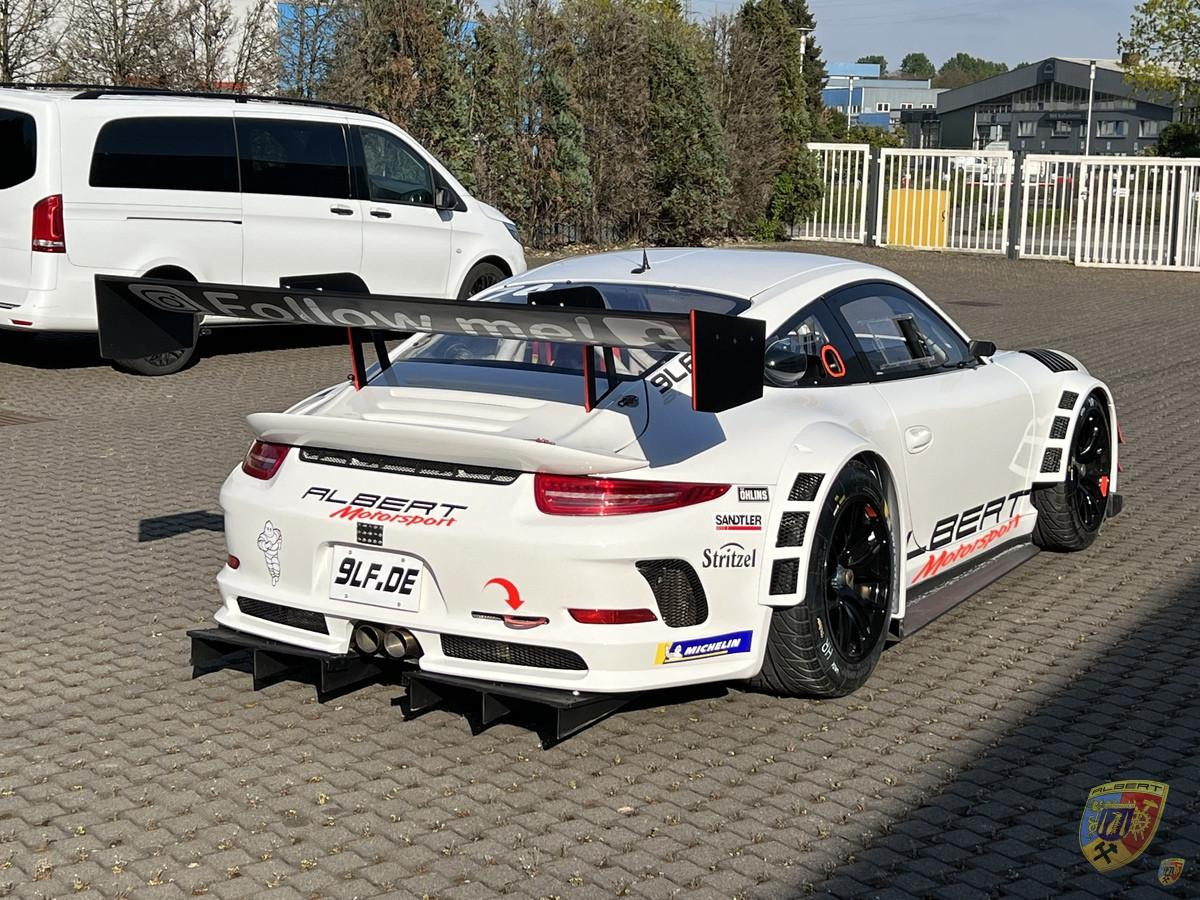 996 997 991 GT3 R Spoiler posteriore a collo di cigno, fibra di carbonio, deportanza massima 200 x 36 cm