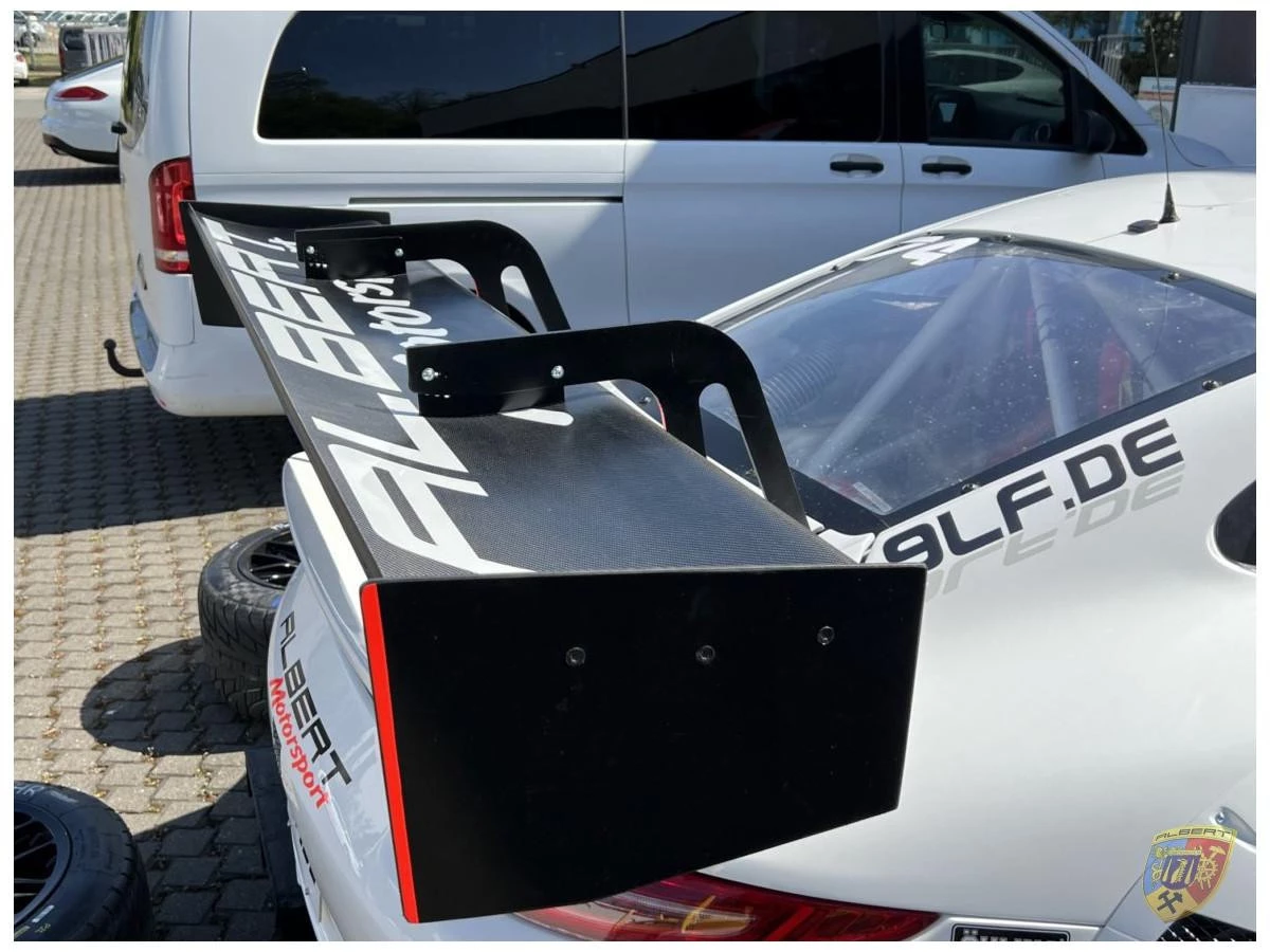 996 997 991 GT3 R Spoiler posteriore a collo di cigno, fibra di carbonio, deportanza massima 200 x 36 cm | Albert Motorsport