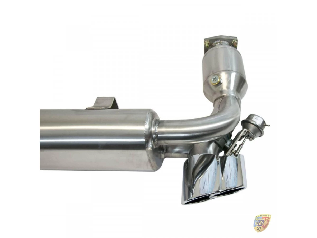 996 Turbo - GT2 flap exhaust with 200 cell catalytic converter stainless steel GT2 look tailpipes Porsche 911 – Albert Motorspor