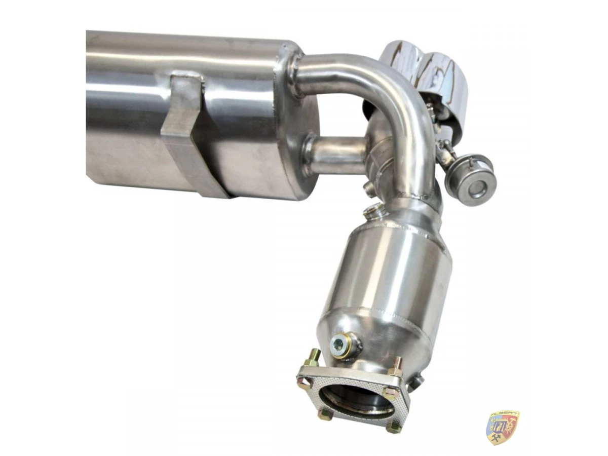 996 Turbo - GT2 flap exhaust with 200 cell catalytic converter stainless steel GT2 look tailpipes Porsche 911 – Albert Motorspor
