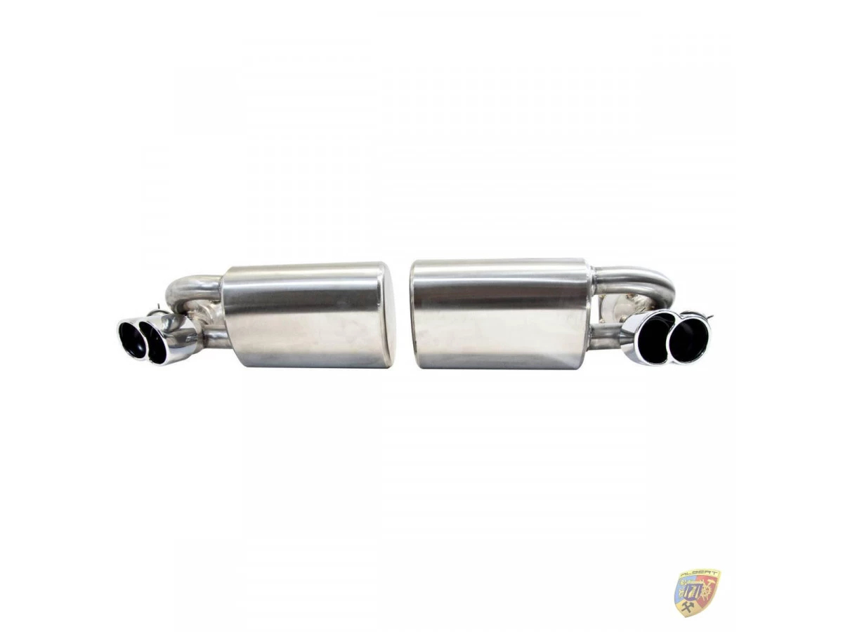 996 Turbo - Scarico GT2 con catalizzatore a 200 celle Terminali di scarico in acciaio inox stile GT2 Porsche 911 | Albert Motors