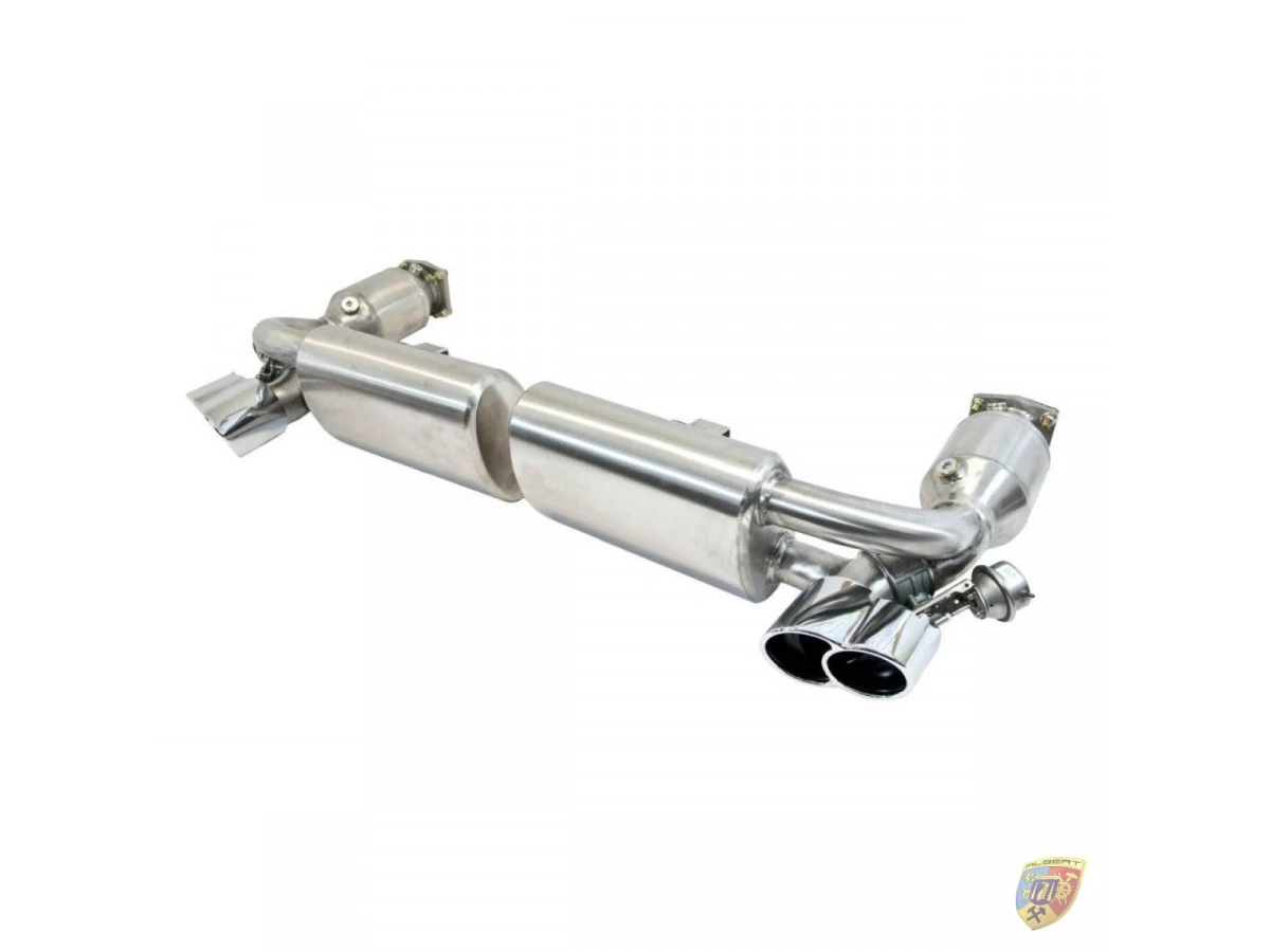 996 Turbo - GT2 flap exhaust with 200 cell catalytic converter stainless steel GT2 look tailpipes Porsche 911 – Albert Motorspor