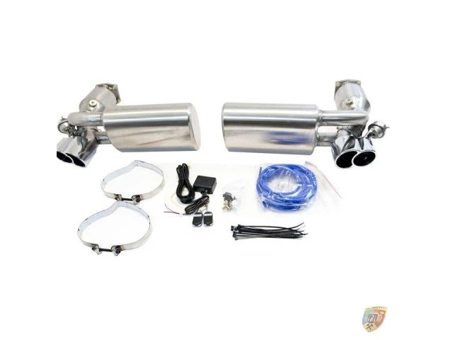 996 Turbo - GT2 Klappenauspuff mit 200 Zeller Kat Edelstahl GT2 Look Endrohre Porsche 911 | Albert Motorsport 2