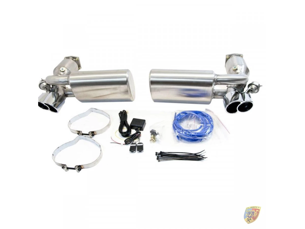 996 Turbo - GT2 flap exhaust with 200 cell catalytic converter stainless steel GT2 look tailpipes Porsche 911 – Albert Motorspor