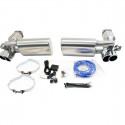 996 Turbo - GT2 flap exhaust with 200 cell catalytic converter stainless steel GT2 look tailpipes Porsche 911