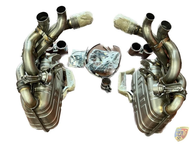 997.1 Carrera sports flap exhaust with chrome-plated stainless steel tailpipes original Porsche 911 – Albert Motorsport