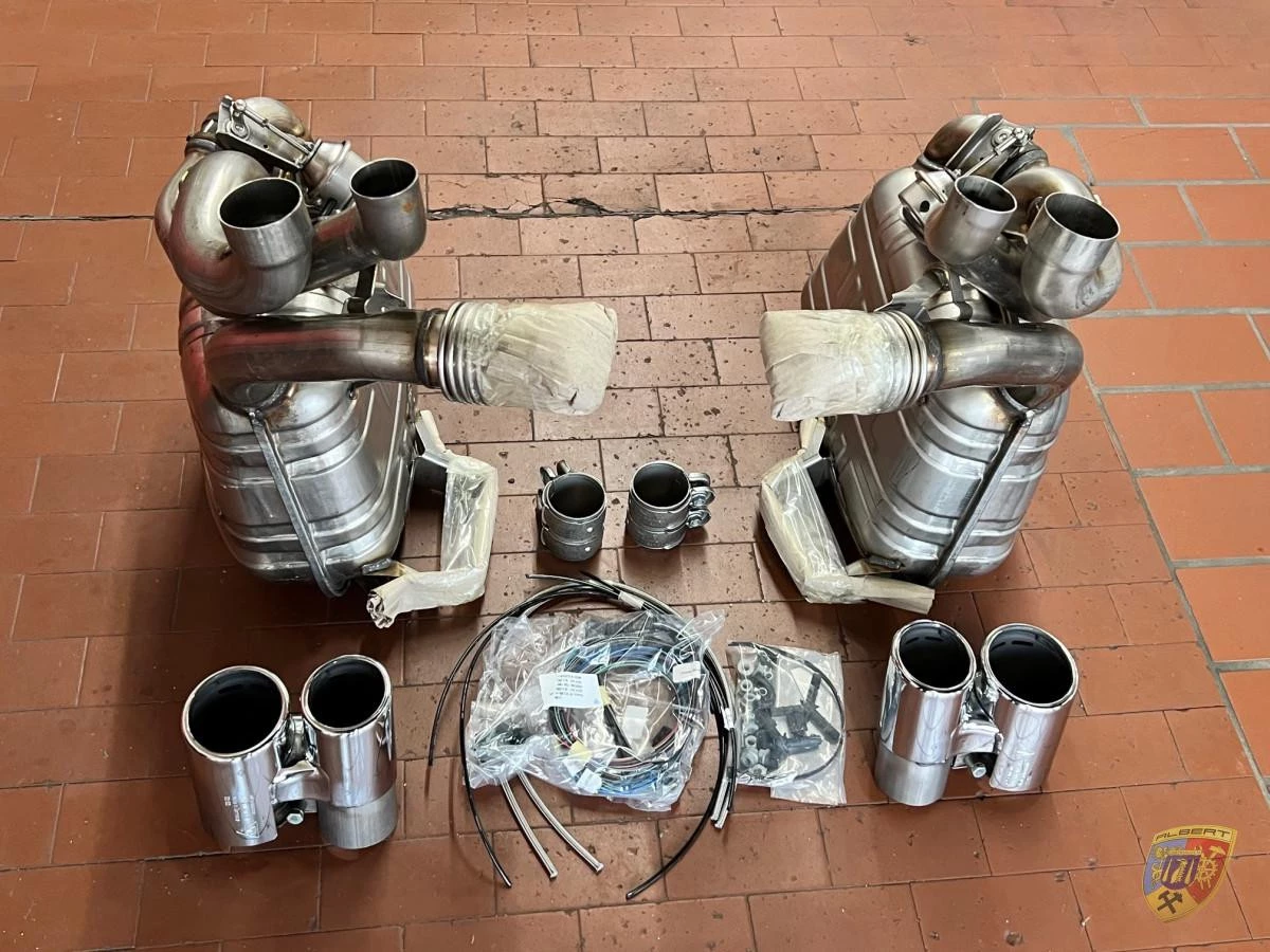 997.1 Carrera sports flap exhaust with chrome-plated stainless steel tailpipes original Porsche 911 – Albert Motorsport