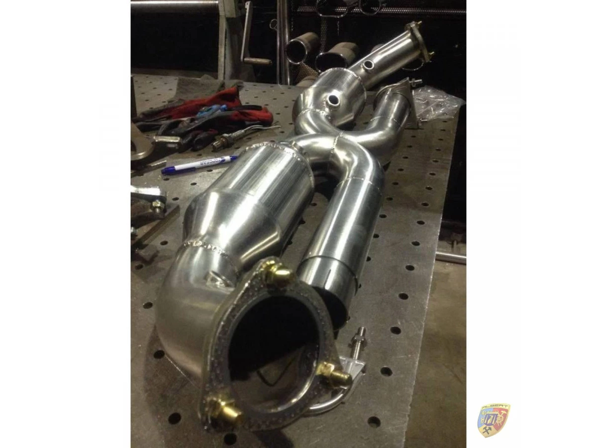 Escape Carrera X-Pipe 996 Cat 200 con tubos de 55 mm para Porsche 911 | Albert Motorsport