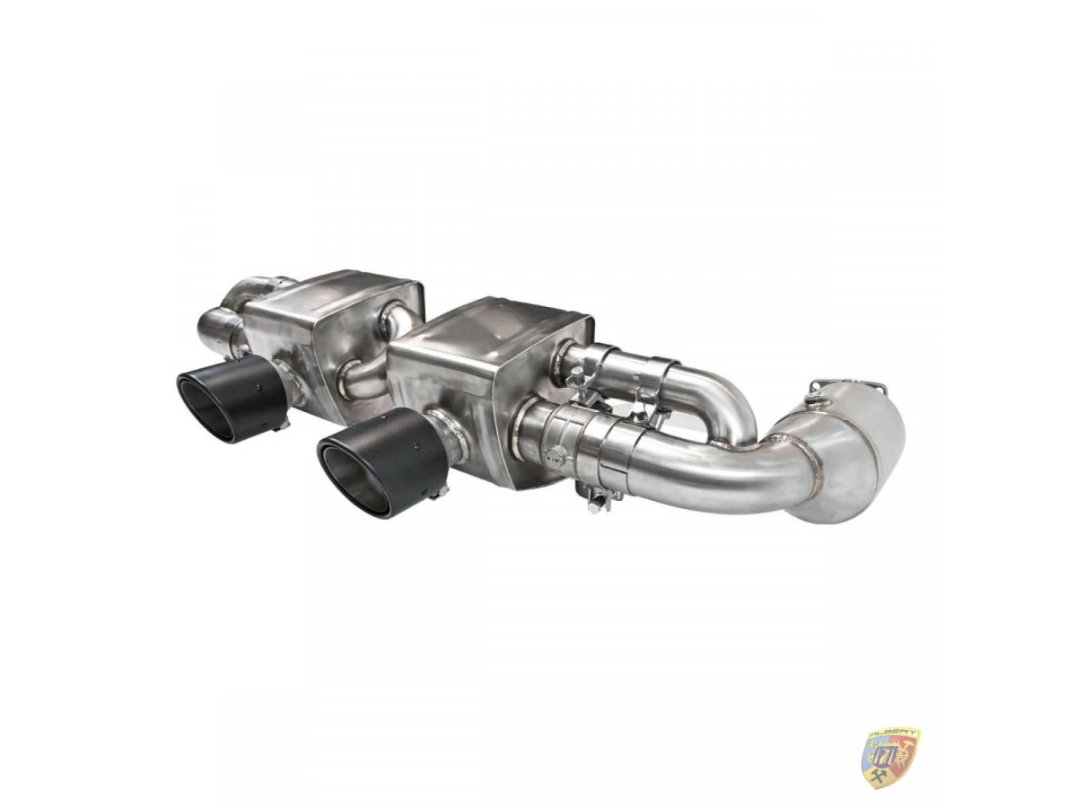 991.2 Carrera sports exhaust flap system 300 cells catalytic converter stainless steel Porsche 911. – Albert Motorsport