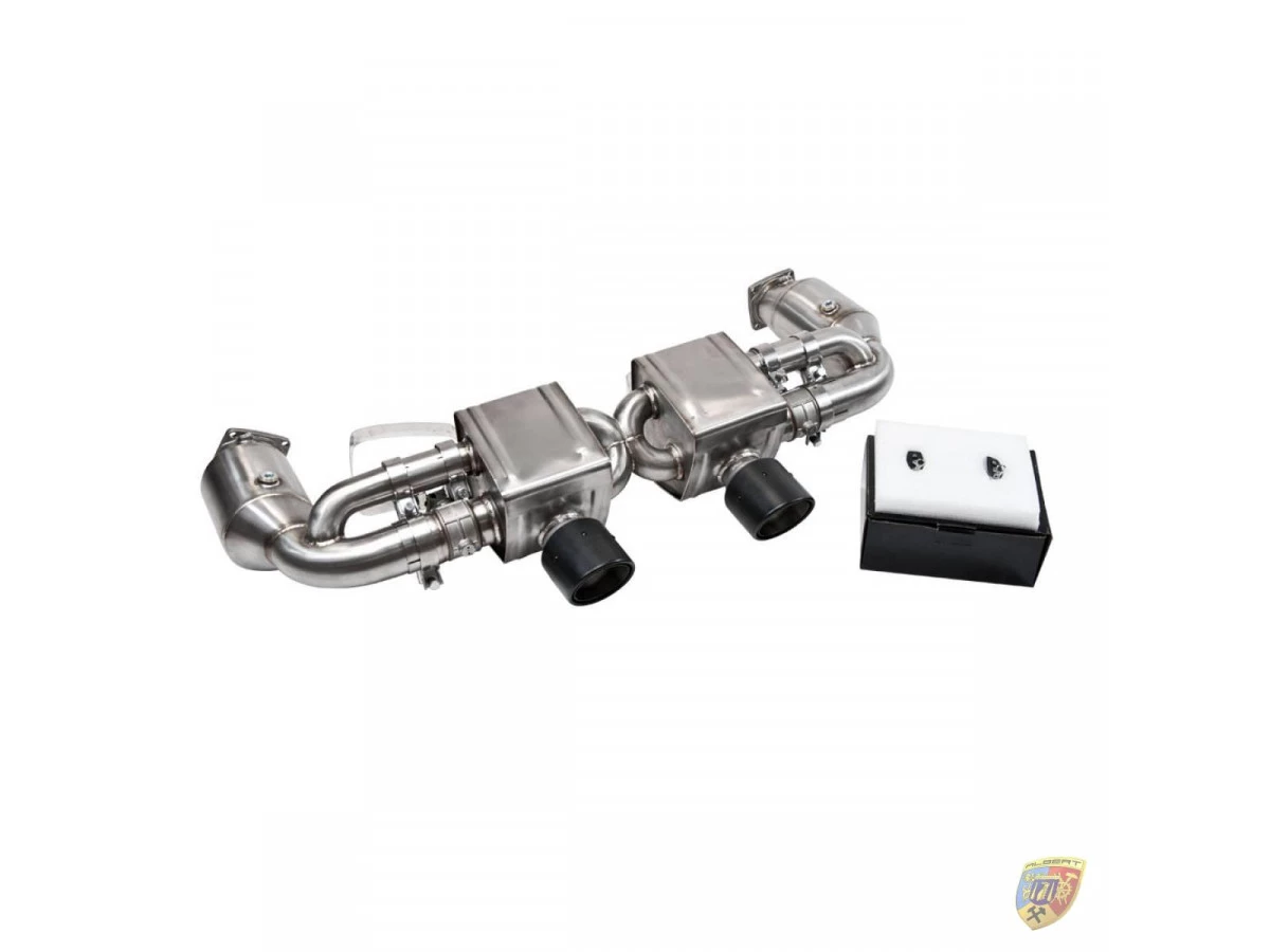 991.2 Carrera sports exhaust flap system 300 cells catalytic converter stainless steel Porsche 911. – Albert Motorsport