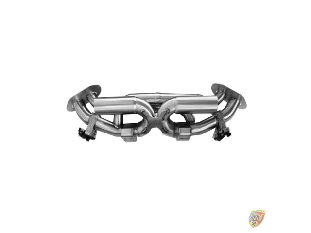 992.1 Escape de aleta Carrera de 76 mm con tubos de acero inoxidable Porsche 911