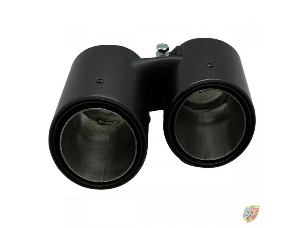 Juego de tubos de escape dobles de carbono 991.1 Carrera de acero inoxidable Porsche 911 | Albert Motorsport