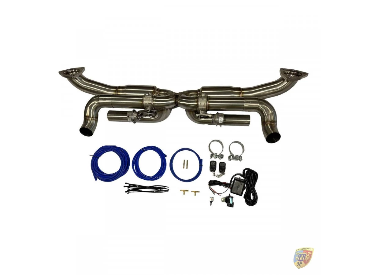 991.1 Carrera X Tuyau d'échappement à clapet en acier inoxydable Porsche 911 | Albert Motorsport