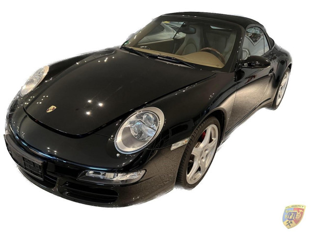 Porsche 997 Cabrio Schwarz Creme neuer Motor 2 Jahre Motorgarantie!