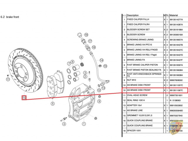 Discos de freno 991 GT3 R Juego de discos de freno delanteros originales para Porsche 911 2