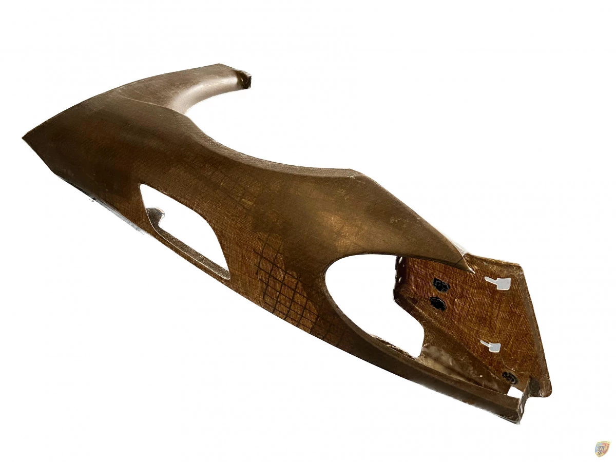 718 GT4 Clubsport Garde-boue avant en fibre naturelle pour voiture de course Porsche Cayman | Albert Motorsport