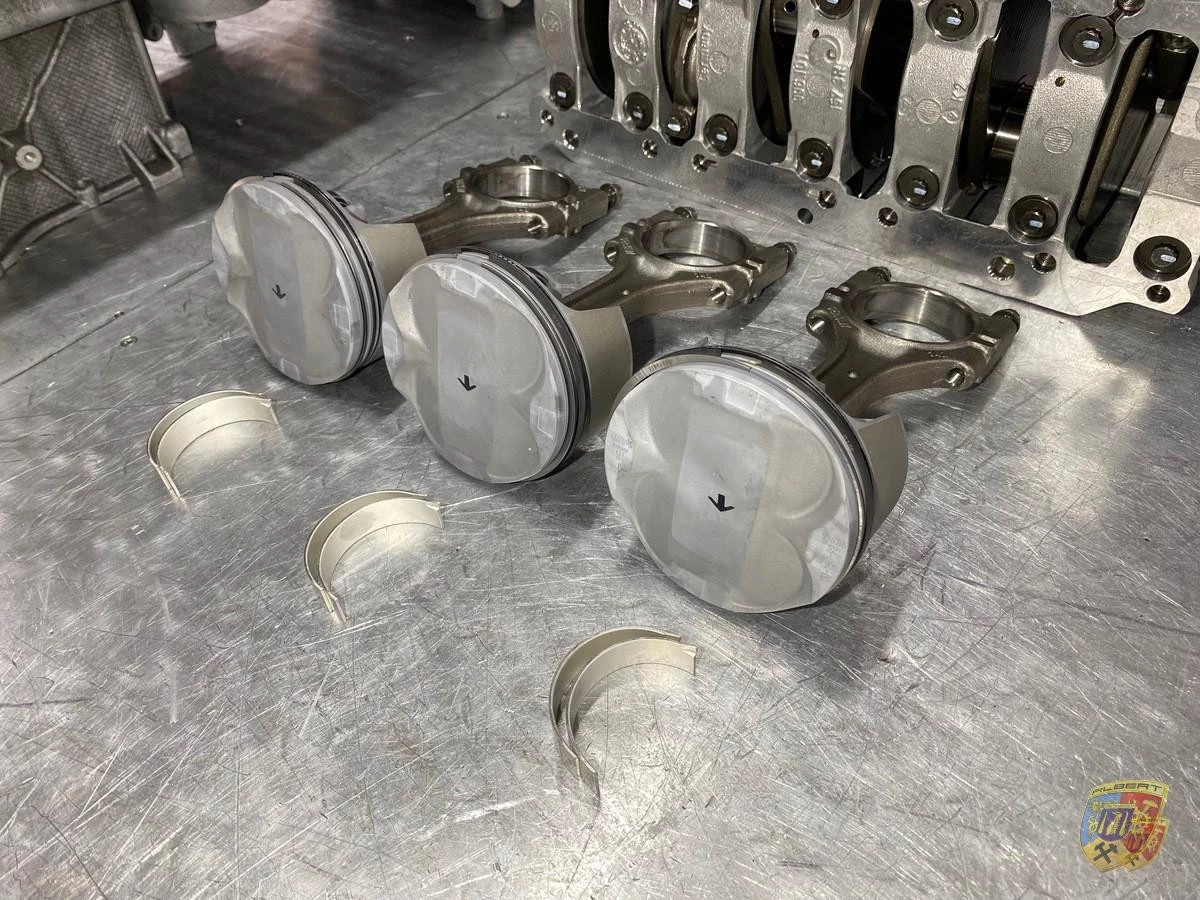 986, 987, 996, 997, bloque motor Porsche completado con pistones y cilindros de cromo molibdeno a cambio | Albert Motorsport
