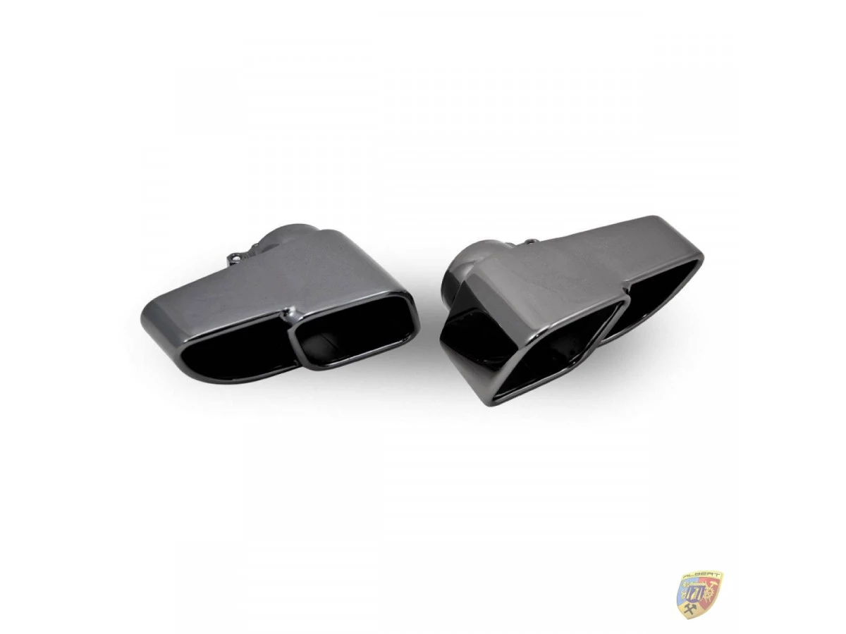 997.1 Turbo - GT2 tailpipes black chrome Porsche 911 – Albert Motorsport