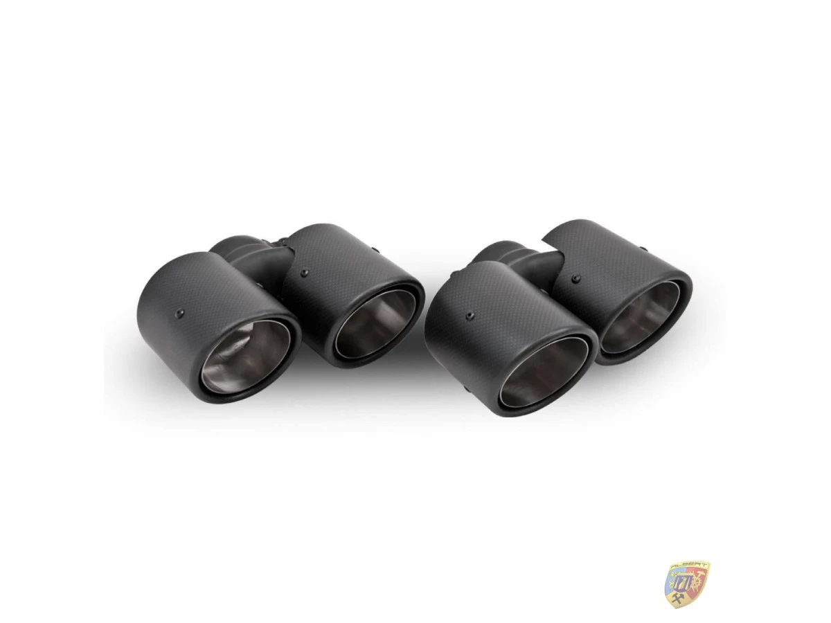 997.1 - 997.2 Carrera tailpipes carbon stainless steel Porsche 911 – Albert Motorsport