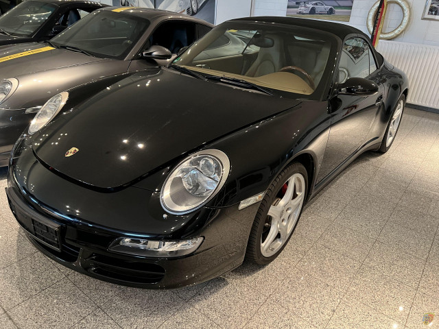 Porsche 997 Cabrio Schwarz Creme neuer Motor 2 Jahre Motorgarantie! 2
