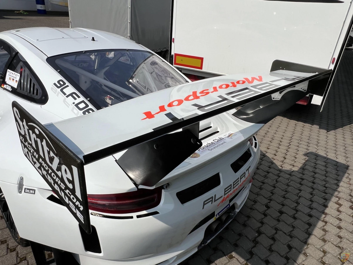 991 GT3 R - Plaques latérales RSR en carbone pour aileron arrière Porsche 911 | Albert Motorsport
