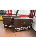 L Case con 2 schermi e scatola di trasporto per Pitbox | Albert Motorsport