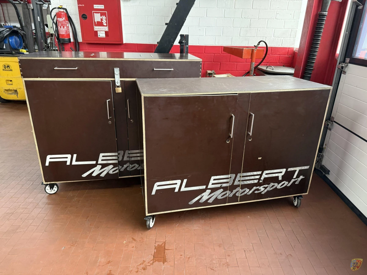 L Case with 2 screens and transport box for Pitbox – Albert Motorsport