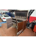 L Case con 2 schermi e scatola di trasporto per Pitbox | Albert Motorsport