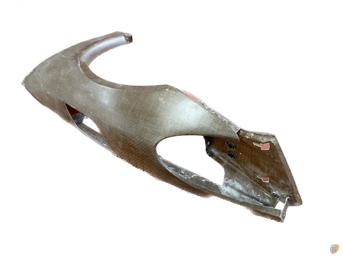 718 GT4 Clubsport Guardabarros delantero de fibra natural para coche de carreras Porsche Cayman | Albert Motorsport