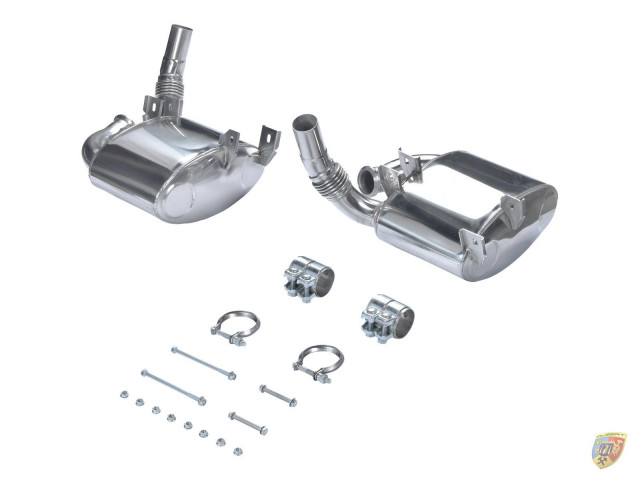 Escape deportivo 996 Carrera 3.4 de acero inoxidable pulido, accesorios TÜV Porsche 911 2