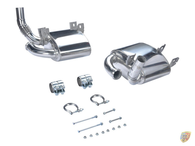 Escape deportivo 996 Carrera 3.4 de acero inoxidable pulido, accesorios TÜV Porsche 911