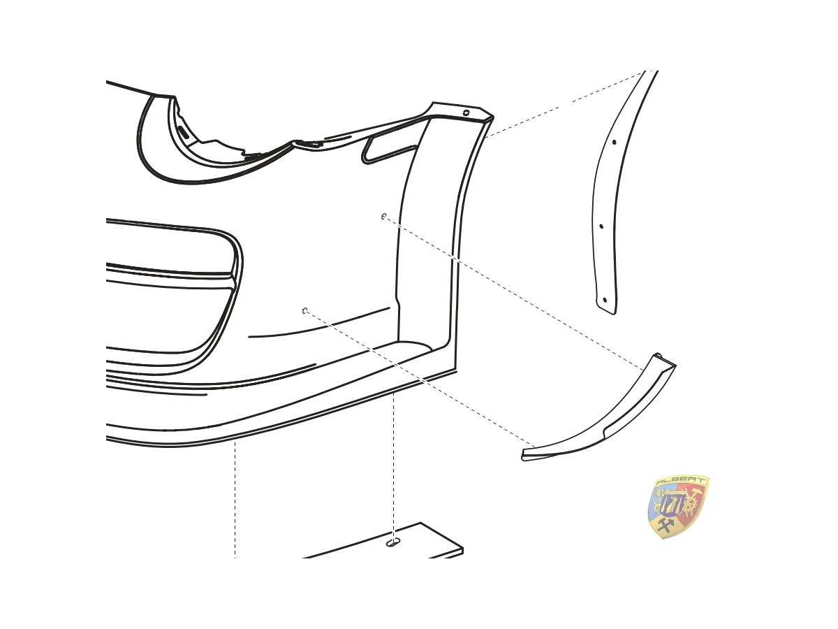 997 GT3 R 2010 Ailerons latéraux en carbone pour Porsche 911 | Albert Motorsport