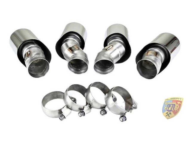 Panamera S Sorties d'échappement en acier inoxydable poli 100 mm Porsche 970 | Albert Motorsport 2