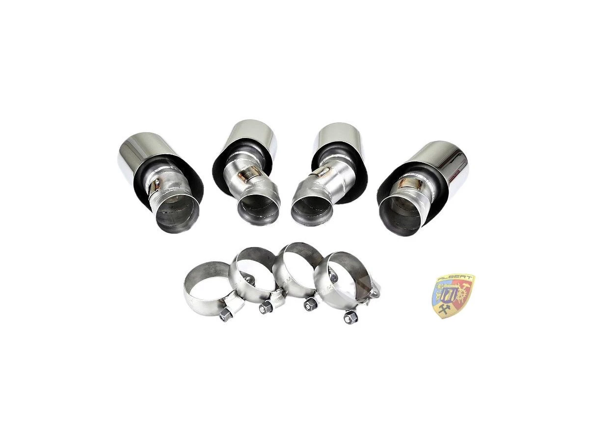 Panamera S tailpipes polished stainless steel 100 mm Porsche 970 – Albert Motorsport