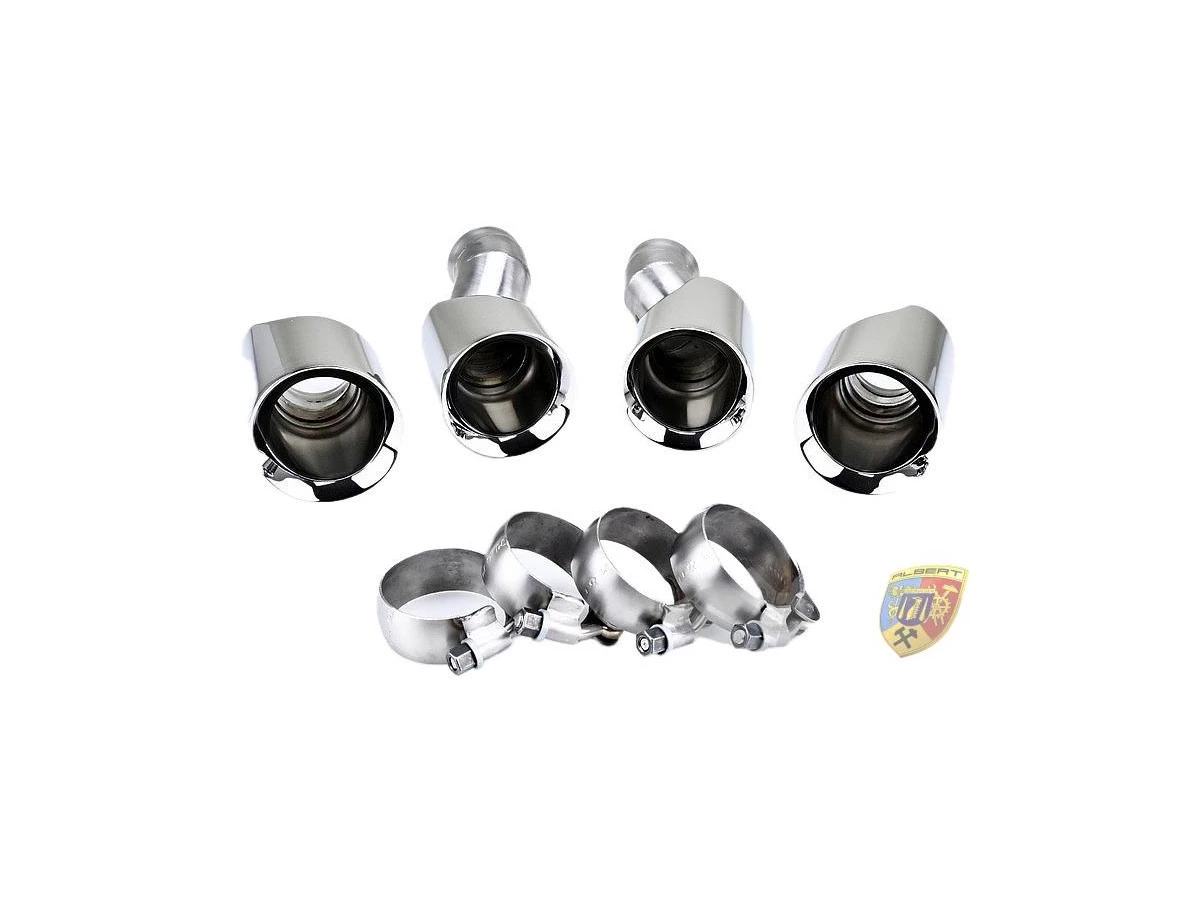 Panamera S tailpipes polished stainless steel 100 mm Porsche 970 – Albert Motorsport