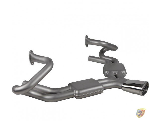 Tubo de escape deportivo 356 ovalado de acero inoxidable Porsche Racing 2