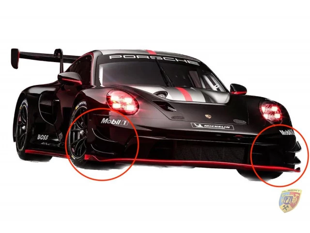 992 GT3 R Esquinas de salida delanteras de carbono para Porsche 911 | Albert Motorsport