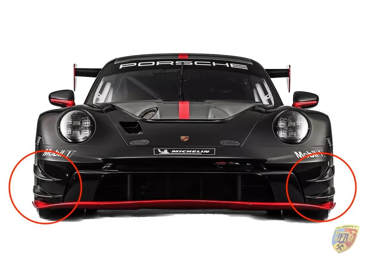 992 GT3 R Coins de sortie avant en carbone pour Porsche 911 | Albert Motorsport