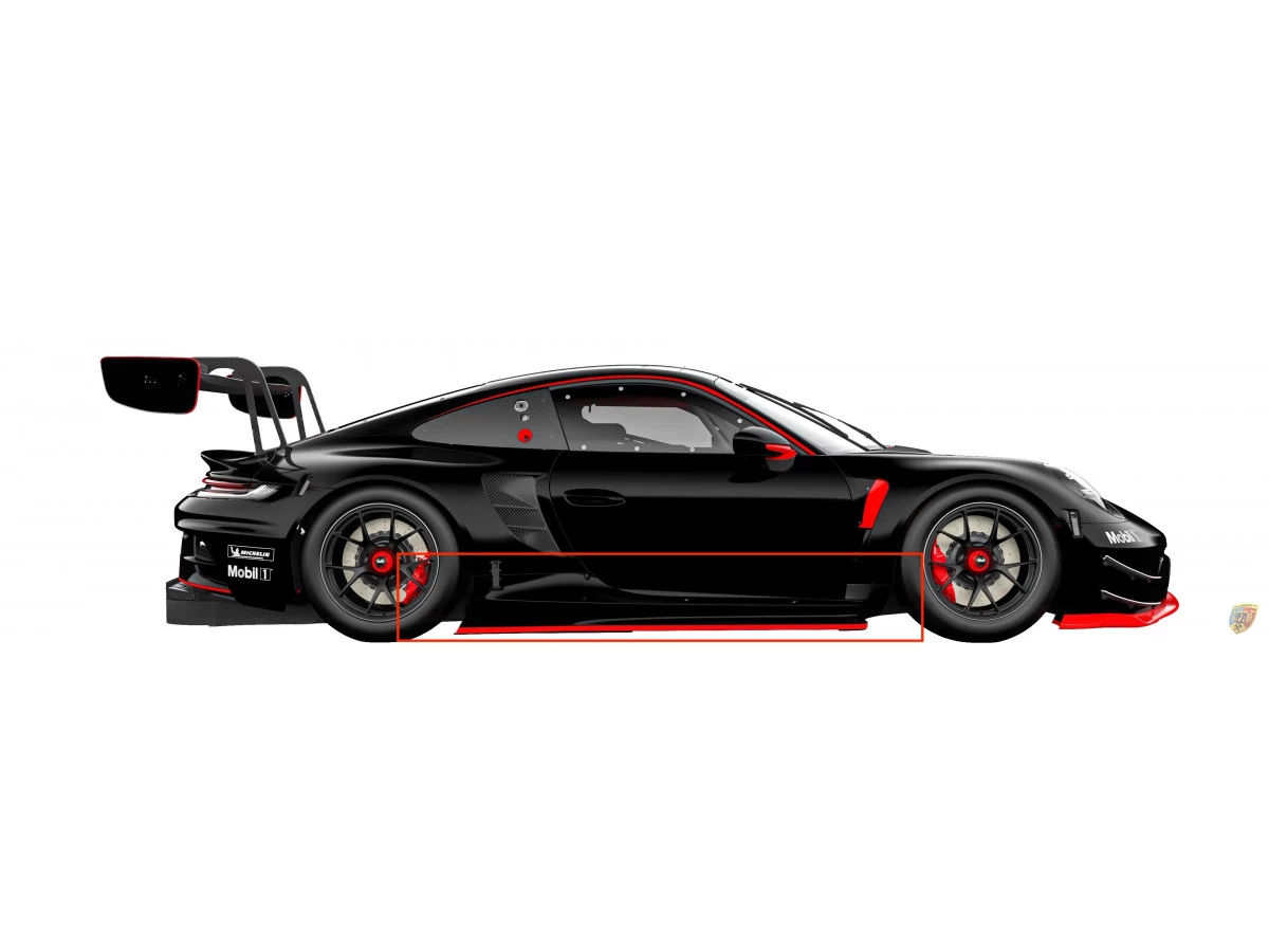 992 GT3 R Minigonne laterali in carbonio per Porsche 911 | Albert Motorsport