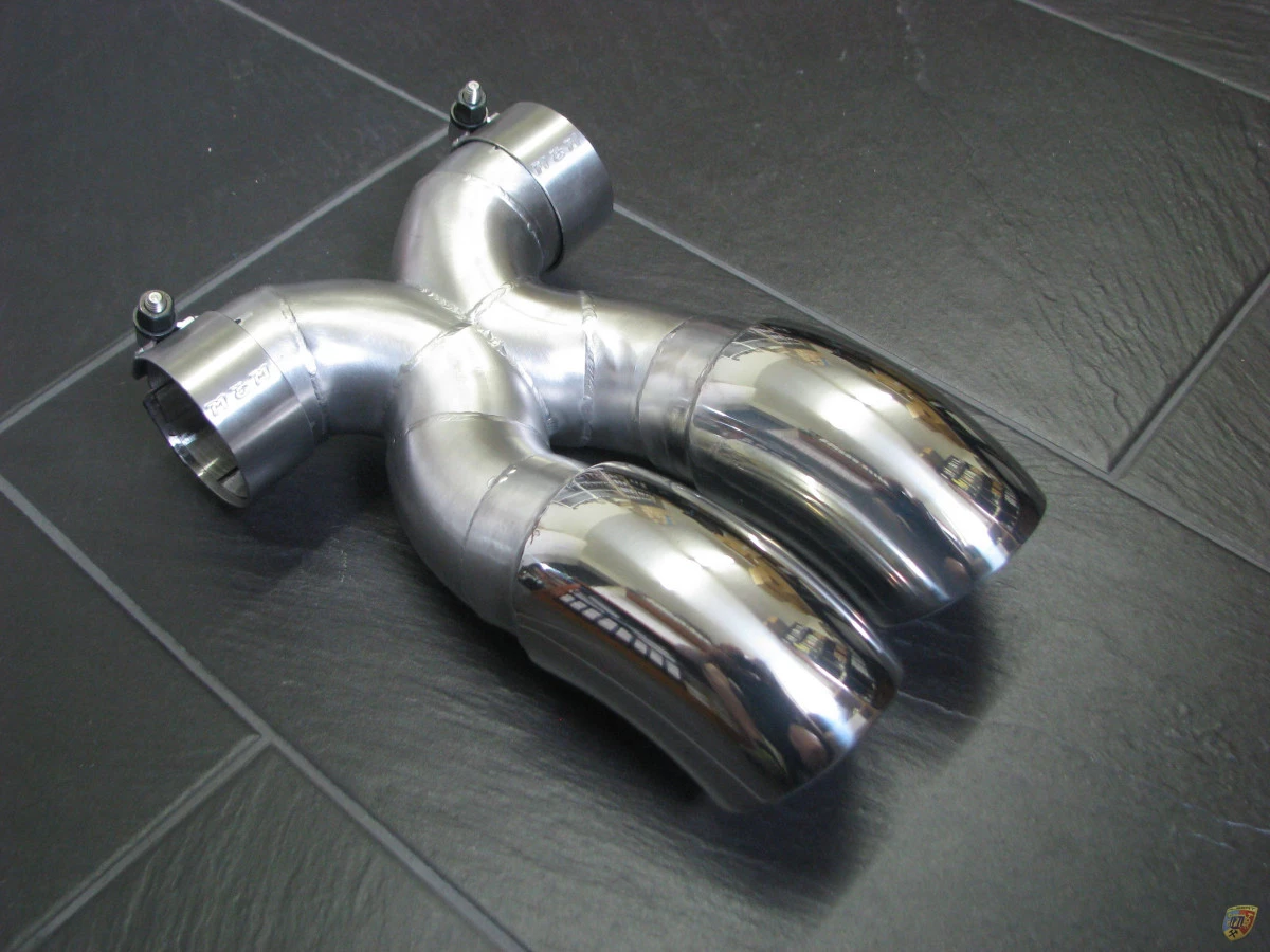 981 Cayman GT4 – X-Pipe mit abgewinkelten Sound-Killer-Endrohren aus Edelstahl – Albert Motorsport