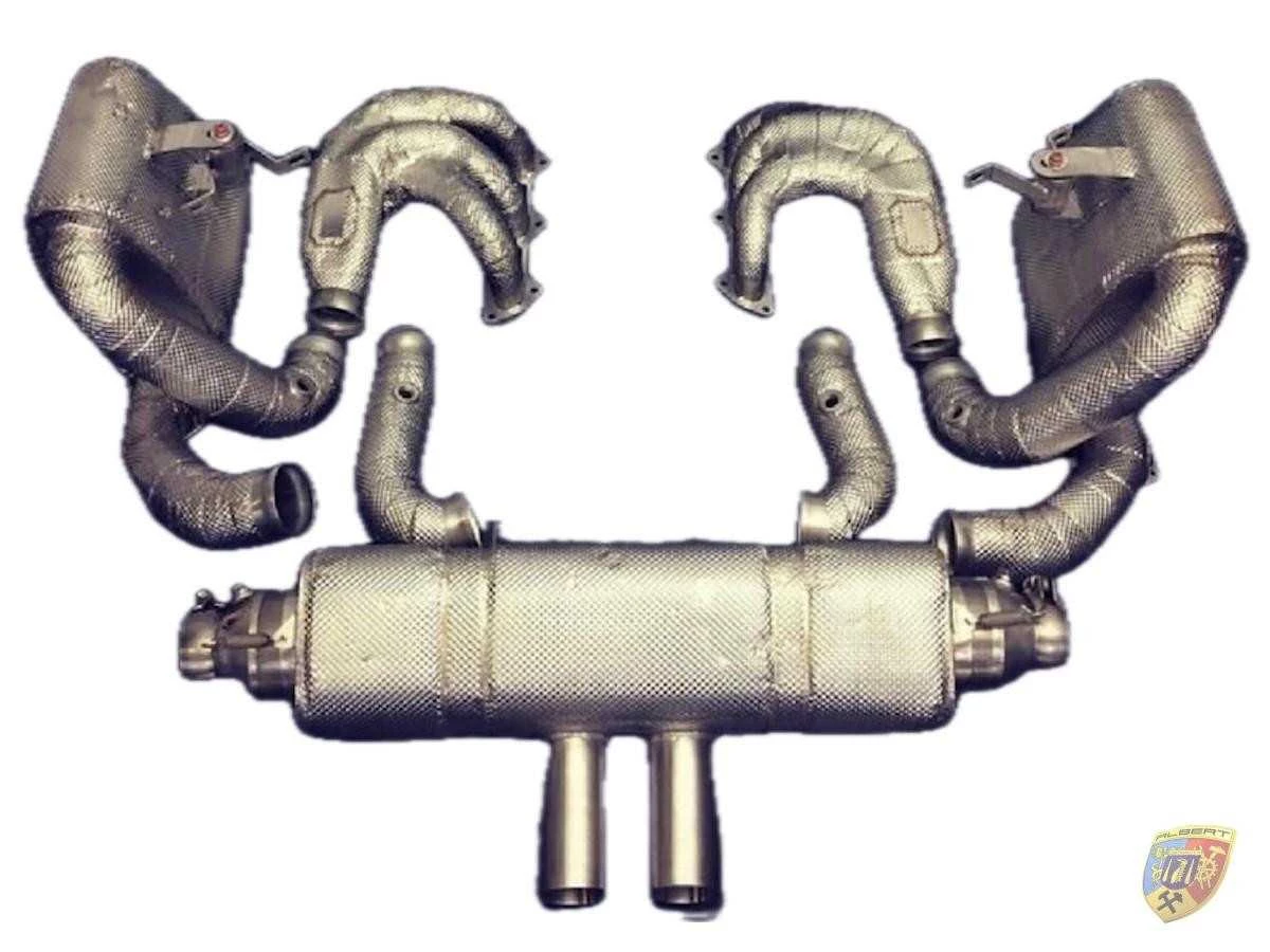991.1 GT3 Cup racing exhaust manifold replacement tailpipes optional heat protection for Porsche 911 – Albert Motorsport
