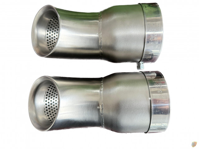 981 Cayman GT4 Silencieux plié à 90° pour la dissipation du son sur circuit