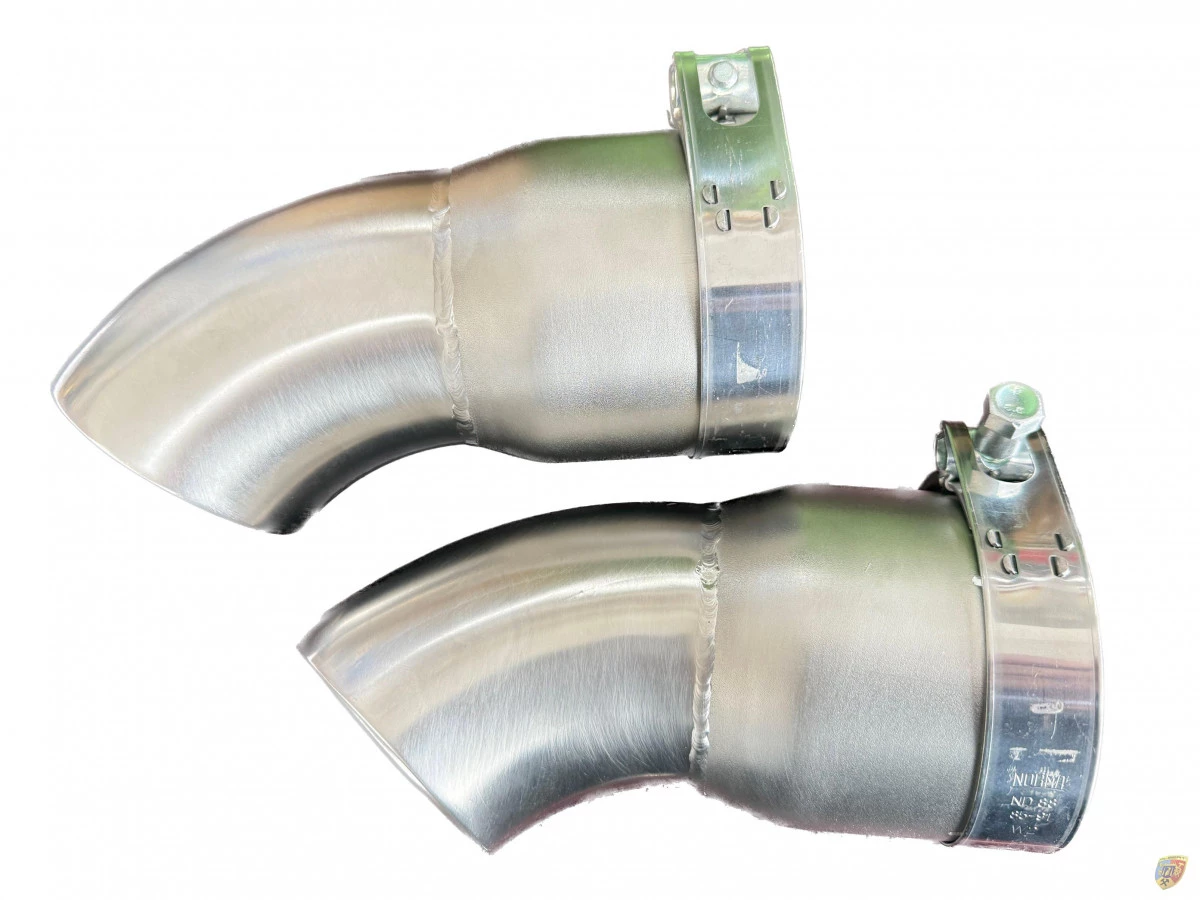 981 Cayman GT4 Marmitta piegata a 90° per dissipazione del suono per pista da corsa | Albert Motorsport