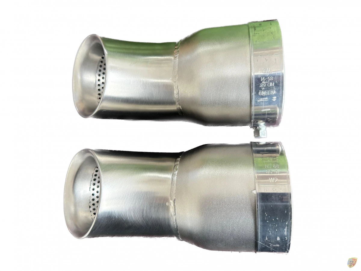 981 Cayman GT4 silencer 90° curved for sound dissipation for racetracks – Albert Motorsport