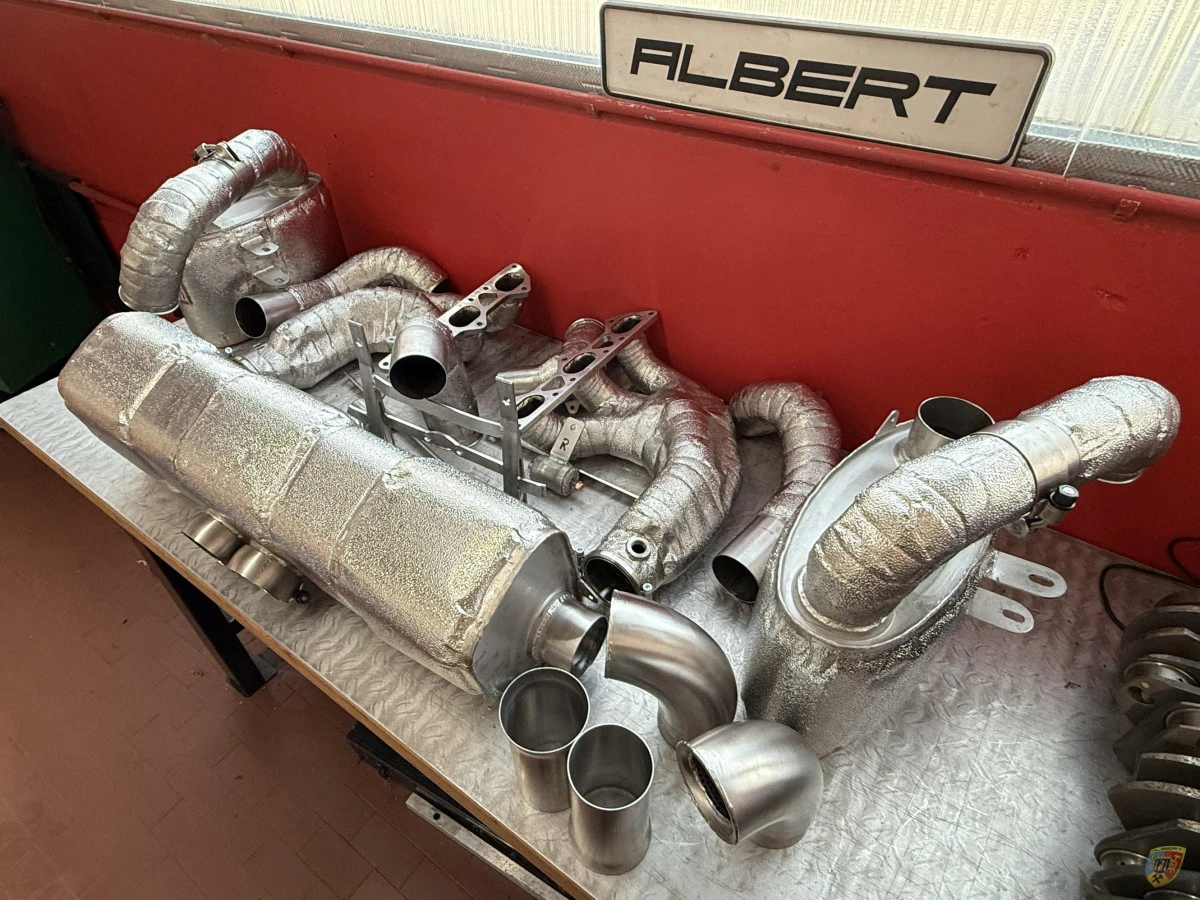 991.1 GT3 Cup racing exhaust manifold replacement tailpipes optional heat protection for Porsche 911 – Albert Motorsport