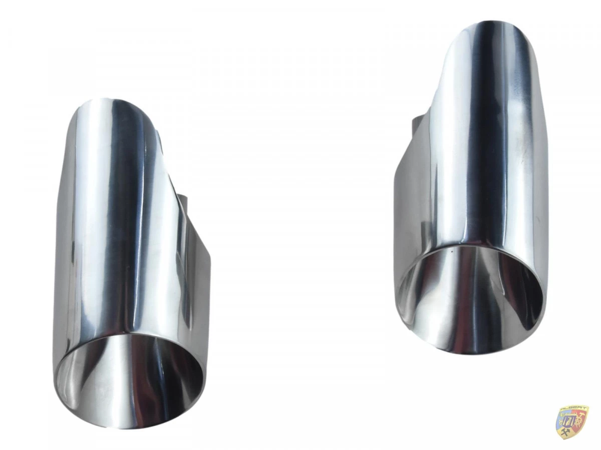 993 Carrera exhaust tailpipes trim polished stainless steel Porsche 911 – Albert Motorsport