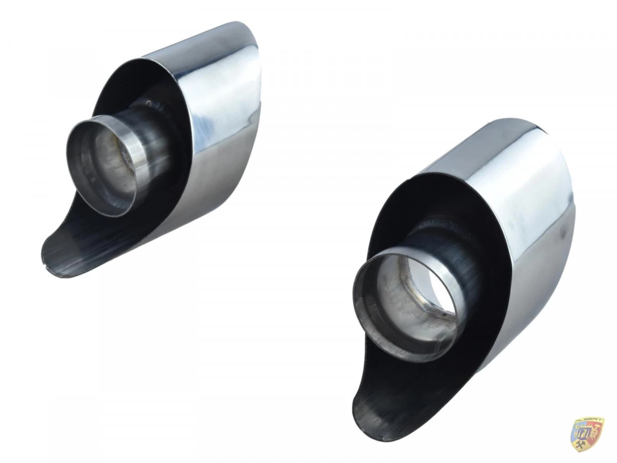 993 Carrera exhaust tailpipes trim polished stainless steel Porsche 911 – Albert Motorsport